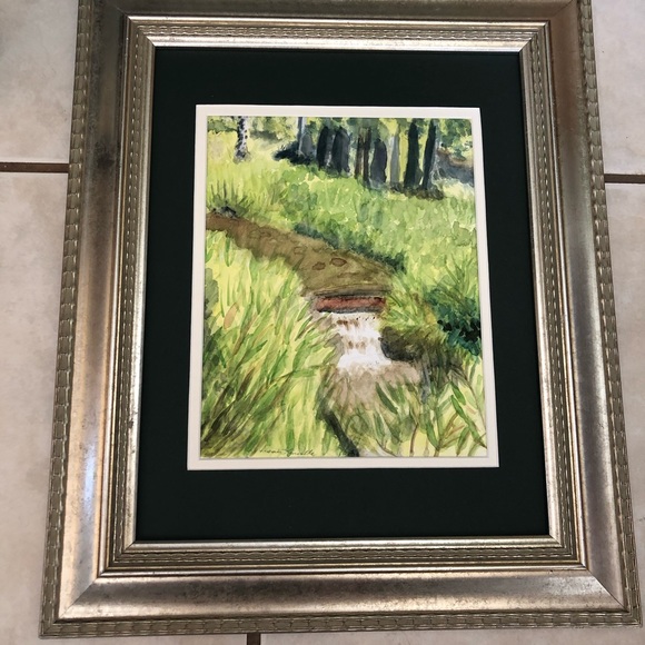 Framed Original Watercolor by Reggie Linville - Picture 1 of 8
